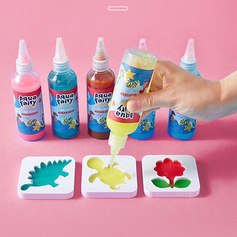 Leuchtende Fee, magische Wasserelfe, leuchtet im Dunkeln, ozeanische Form, Aqua-Fee-Gel-Sets, DIY-Handwerk, Materialien, für Kinder