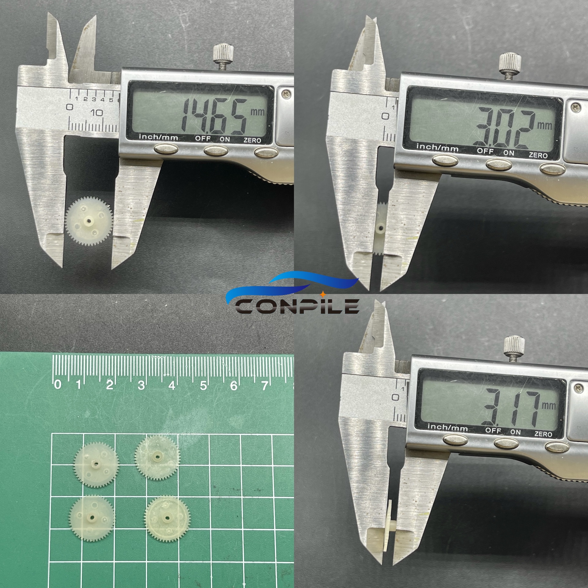 4pcs Plastic gear for cassette Deck audio for CD/VCD/DVD/LD player tape Recorder