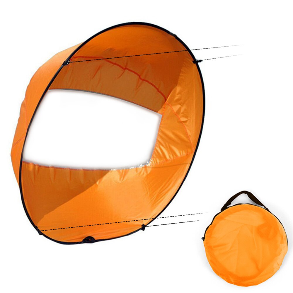 42 "/108cm żagiel składana plaża łódź kajak wiatr żagiel deska łyk żeglarstwo kajak skok wiosło łodzie wiosłbyć winnym wiatr przezroczyste okienko: Pomarańczowy
