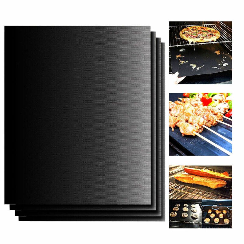 Non-stick Chef Grill Bake Mats BBQ Pad Tool Reusable Copper Camping Hiking Home Outdoor 40 * 33cm For Party Grill Mat Tool