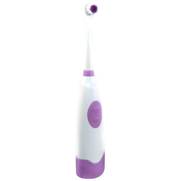 Rotary electric toothbrush adult electric toothbrush children toothbrush 2 brush heads waterproof rotation oral brushes: Purple