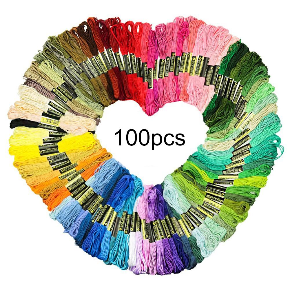 24/36/50/100Pcs Colorful Embroidery Thread 800cm Cross Stitch DIY Art rafts Floss Sewing Threads Handkitting Tools