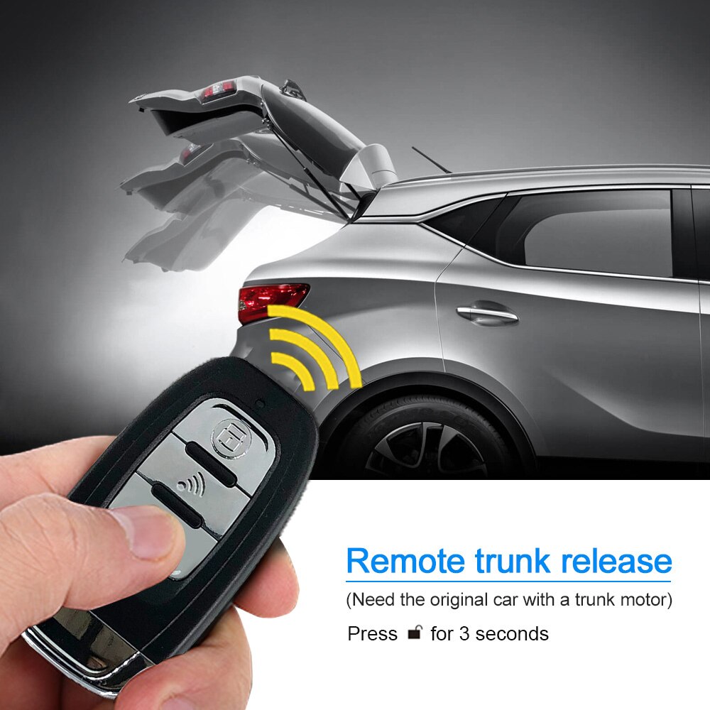 12V Auto Alarm Afstandsbediening Auto Keyless Entry Motor Start Alarmsysteem Drukknop Remote Starter Stop Auto Anti-Diefstal Systeem