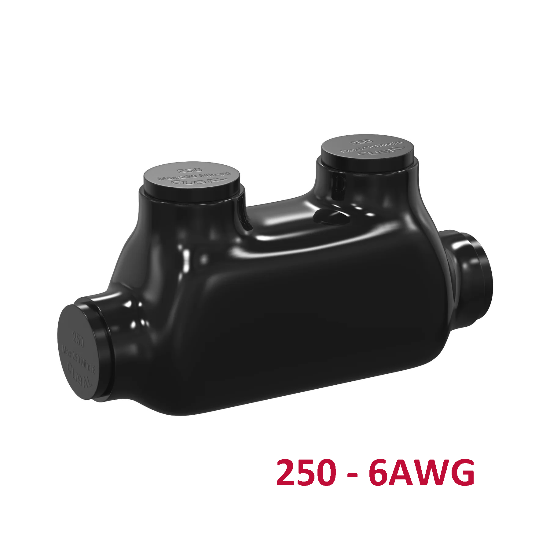 Aluminum Wire Connectors 250-6AWG Splice Connector/Reducer Insulated Inline Splice Connector 5/16" Slotted Allen Hex Insulated: Default Title