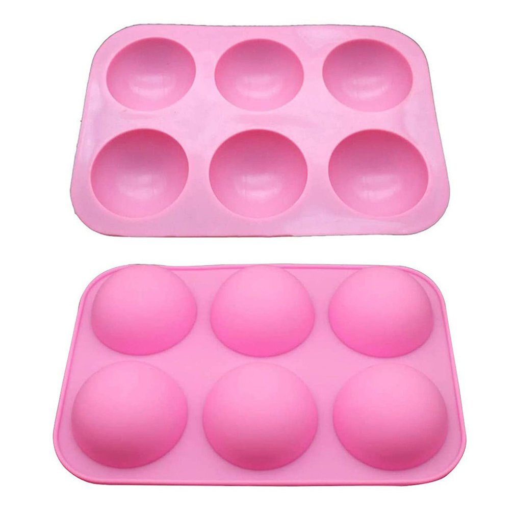 DIY 6 Half Sphere Circle Silicone Chocolate Cupcake Mold Bakeware Round Shape Cake Baking Mould Tool