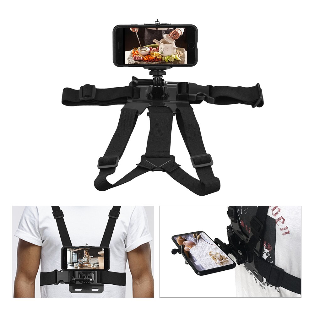 Actie Camera Universele Borstband Mobiele Telefoon Riem Mount 3 Stuk Set Voor Smart Telefoon Vlogger Schieten Sport accessoire