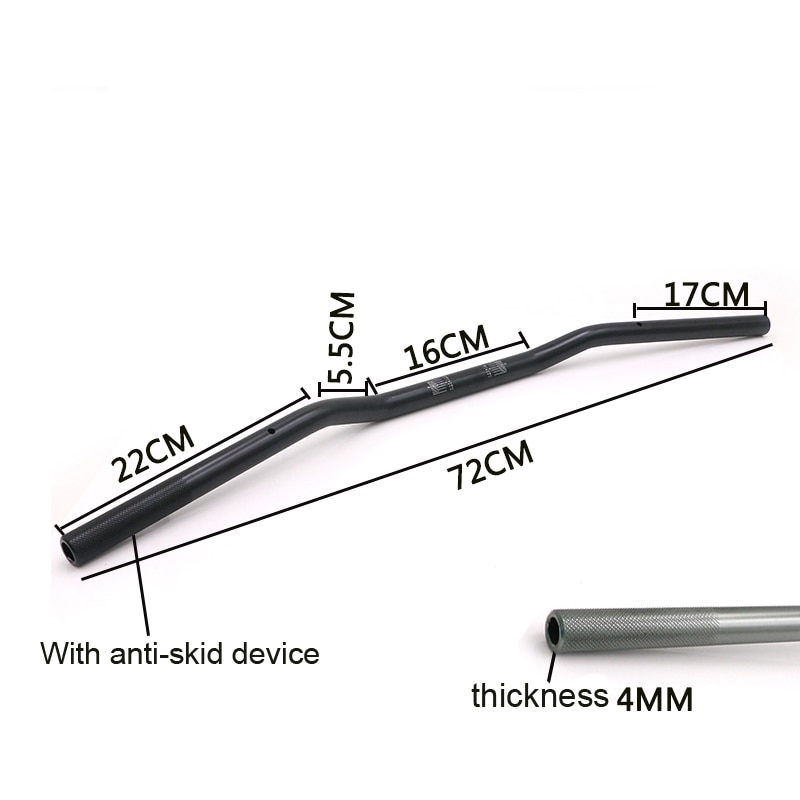 Universal Motorcycle Handlebar 7/8" 22mm Chopper Cafe Racer Aluminum Handlebar Scooter High-Rise Drag Bar Cruiser Bobber