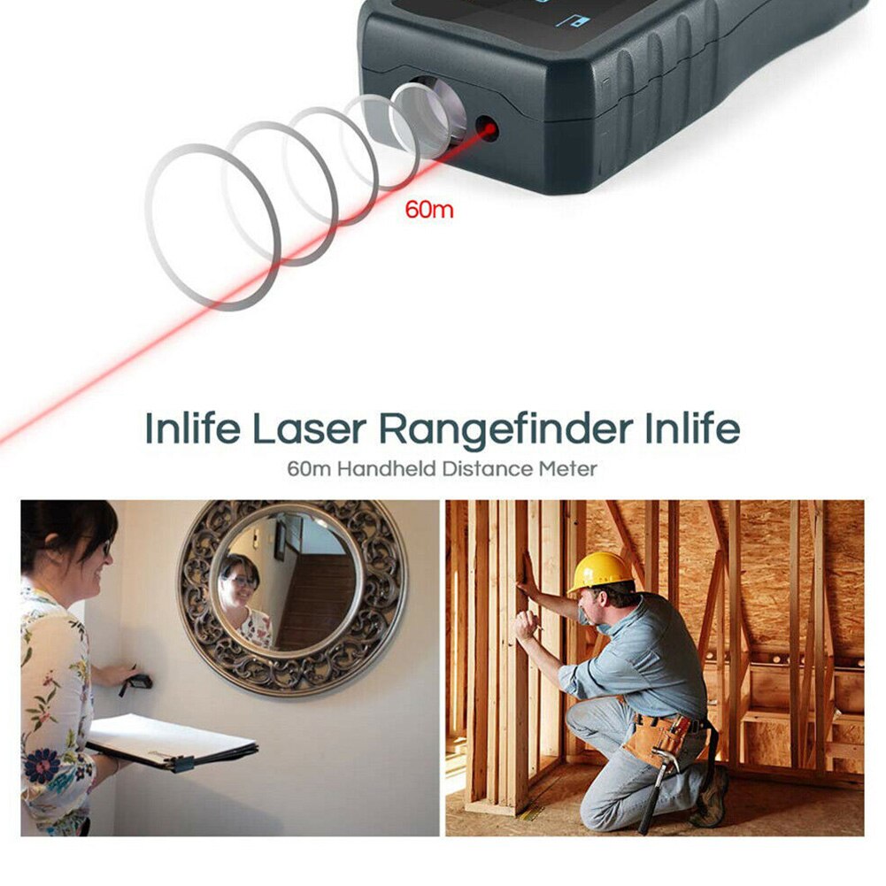 Measuring Digital Electrical Portable Tool Data Backlight LCD Display Tape Handheld Distance Meter Range Finder Accurate