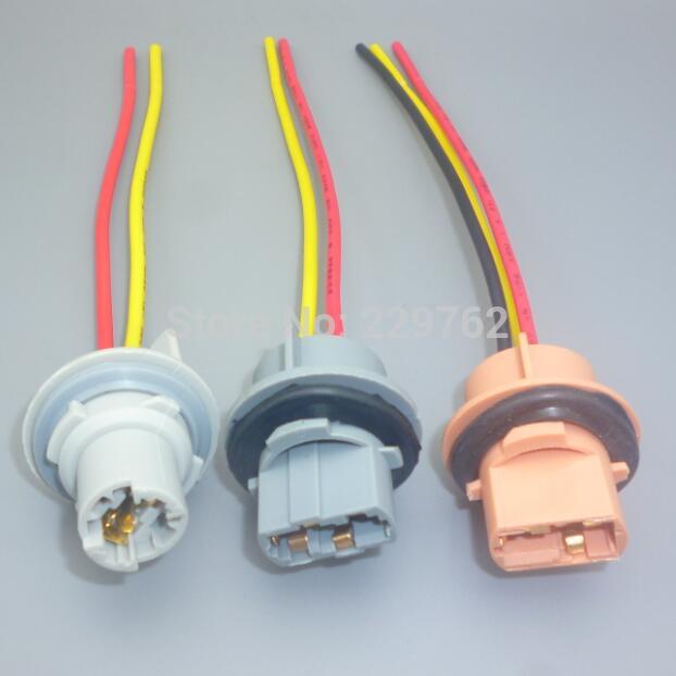 Soporte de bombilla LED T15, T13, G18, T20, 7440, 7443, T4W, adaptador de enchufe, lámpara de luz lateral de estacionamiento, adaptador de arnés de cableado, 2 uds.