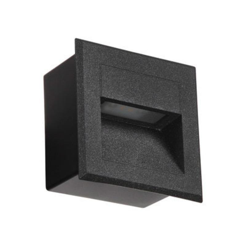 modern led step light waterproof outdoor stair lighting aluminum black square floor wall recessed corner lights fixture