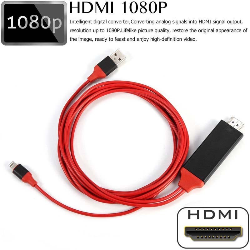 8 Pin naar HDMI Mannelijke USB Kabel voor Bliksem naar HDMI HDTV TV Adapter Digitale AV voor iPad Pro Air voor iPhone X XR 8 7 7Plus 6S 6 5S
