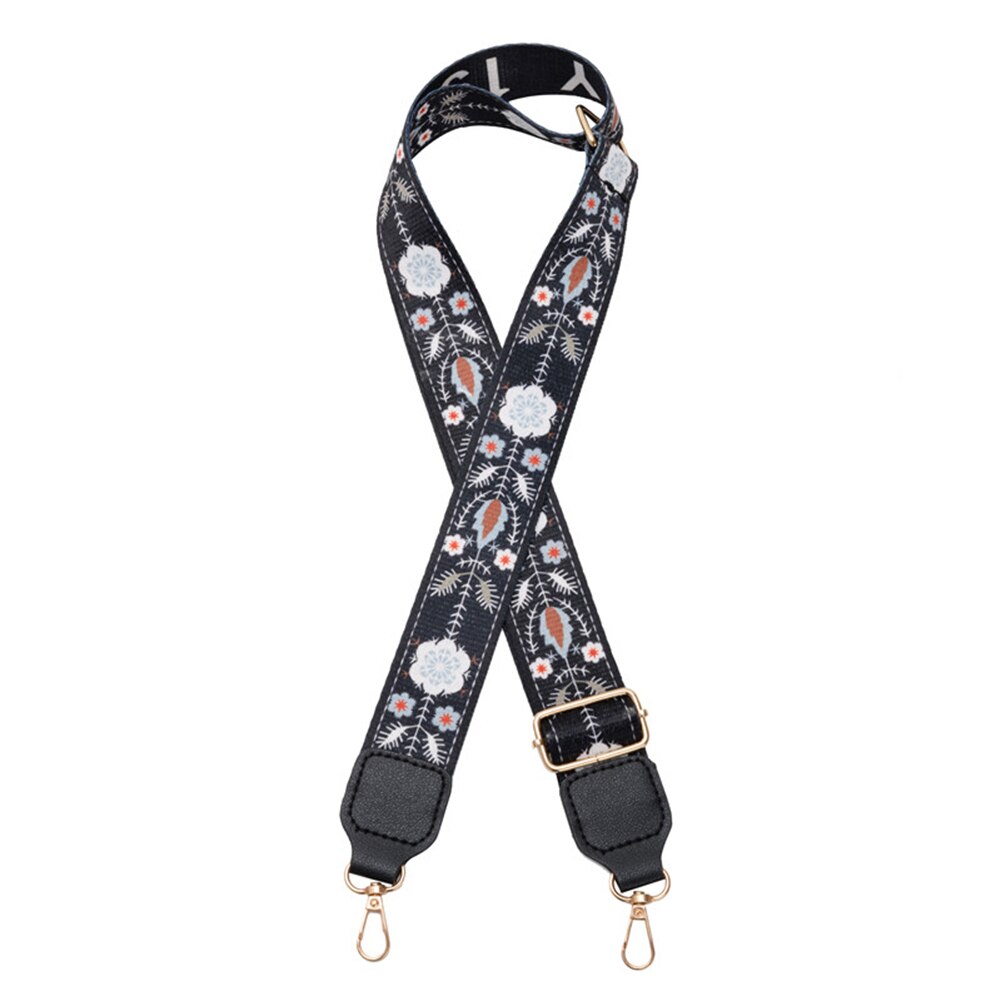 Adjustable Nylon Bag Straps Women Colorful Printing Replacement Wide Strap Shoulder Messenger Handbag Handle Ornaments: A