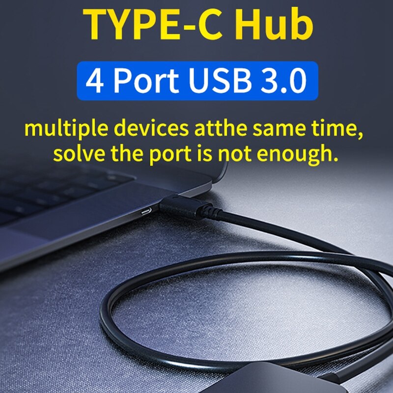 ACASIS HUB USB 3.0 4 Ports External Splitter with Mini USB Port Charging for IMac Laptop Computer Accessories HUB USB Adapter