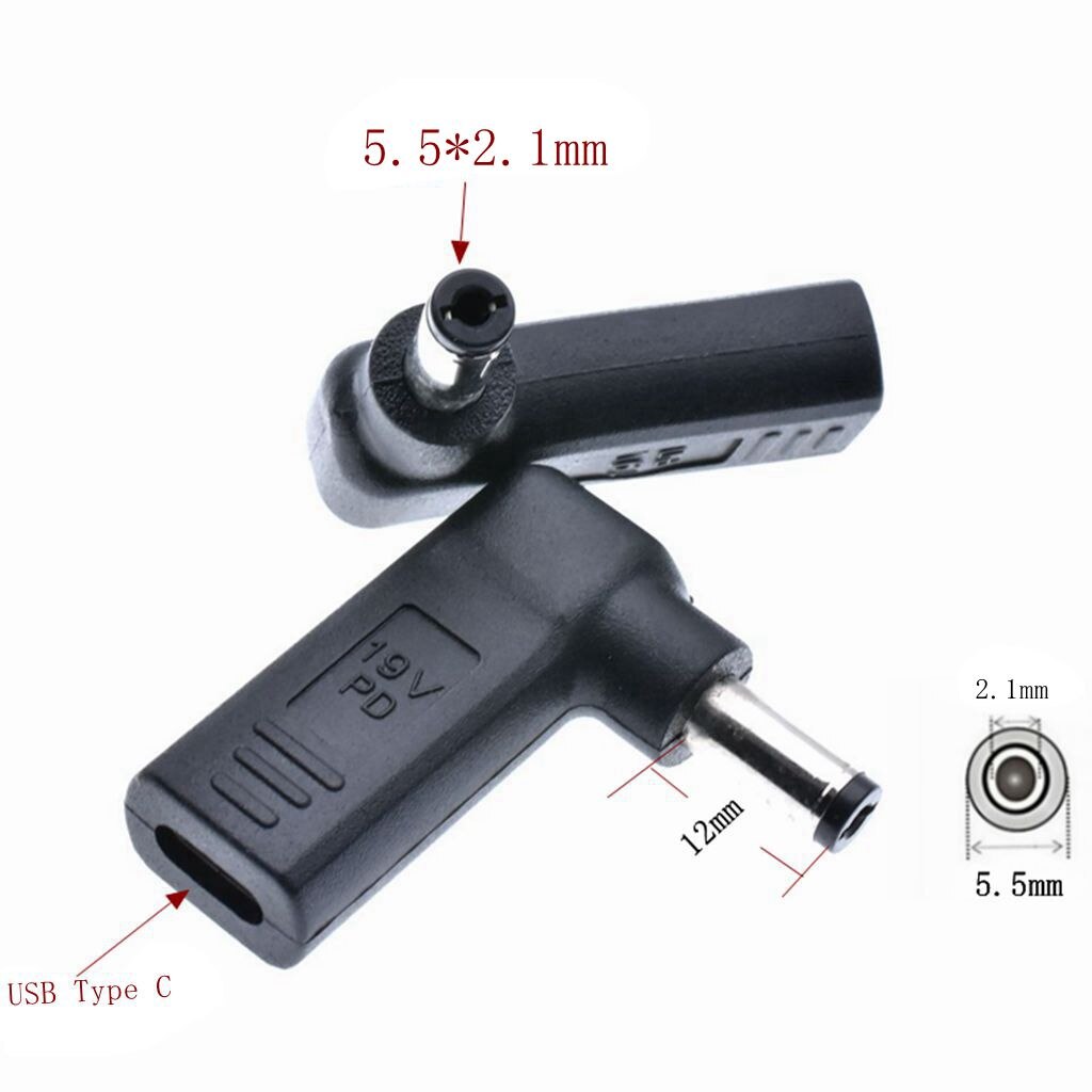 Dc Energie Adapter Stecker Konverter USB Typ C Weibliche zu 7,4x5,0mm 4,8x1,7mm 5,5 x 2,1mm Männlichen Laptop Dc Ausgang Jack Stecker: 5521
