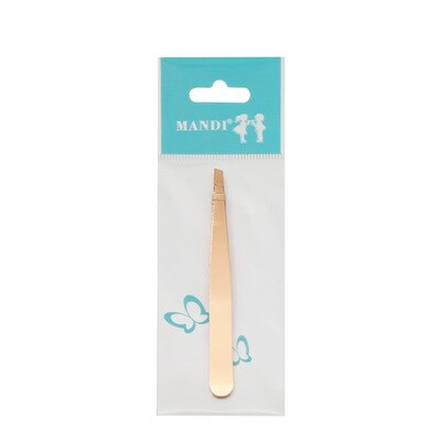 1 Pc Rvs Wenkbrauw Wimper Pincet Slant Tip Professionele Ontharing Eye Brow Verwijderen Clip Vrouw Facial Makeup Tools: rose gold