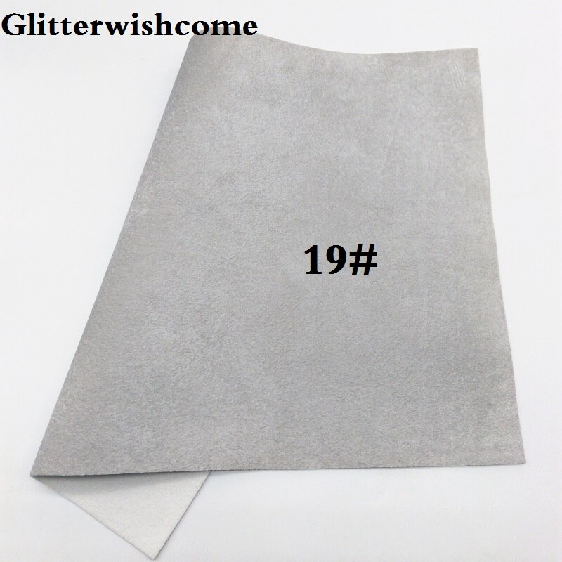Glitterwishcome 21X29CM A4 Size Vinyl Voor Bows Pu Fluwelen Leer Fabirc Faux Lederen Lakens Voor Bows, GM118A: 19