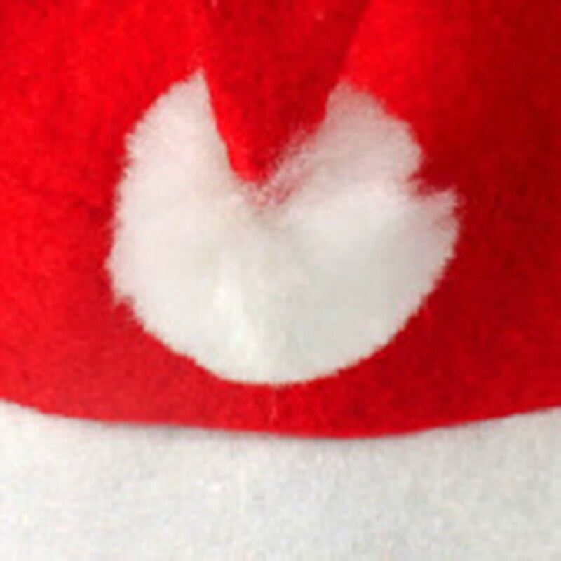 1pc 28x35cm Santa Hat Winter Warm Christmas Plush Adult Hat To Increase Thickening Big Ball Soft Plush Christmas Hat Cap