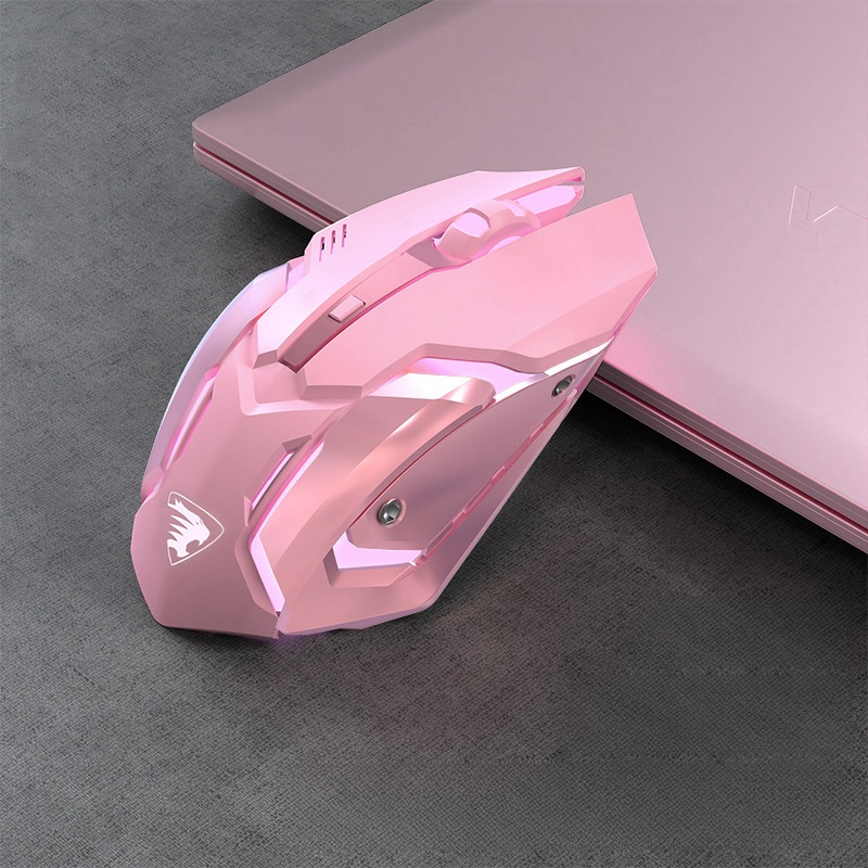 Wireless Mouse Bluetooth Dual-Mode Silent Charging Models Gaming Mechanical Gaming Office Mouse: PURPLE