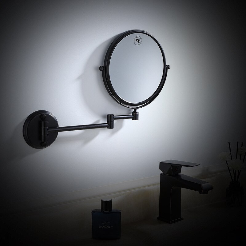 Dressing Mirror Wall Mounted 8 inch Brass Magnifying Mirror Folding Black Oil/Gold Makeup Mirror Cosmetic Mirror Lady