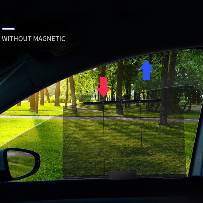 64*46CM Car Truck Auto Retractable Side Window Curtains Retractable UVProtection Cover Sun Shield Black For Vehicle Side Windows