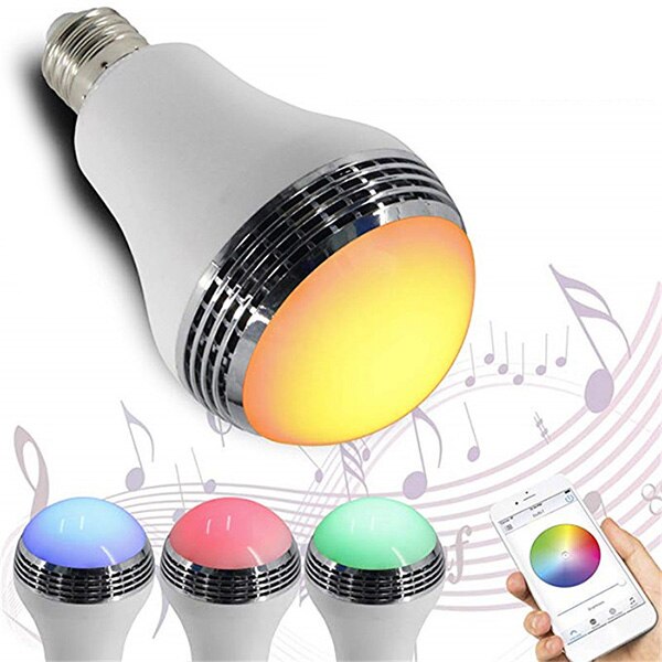 E27 Smart Bluetooth Speaker Lamp Lamp Dimbare E27 LED Draadloze Muziek Lamp Licht Kleur Veranderende via WiFi App Controle