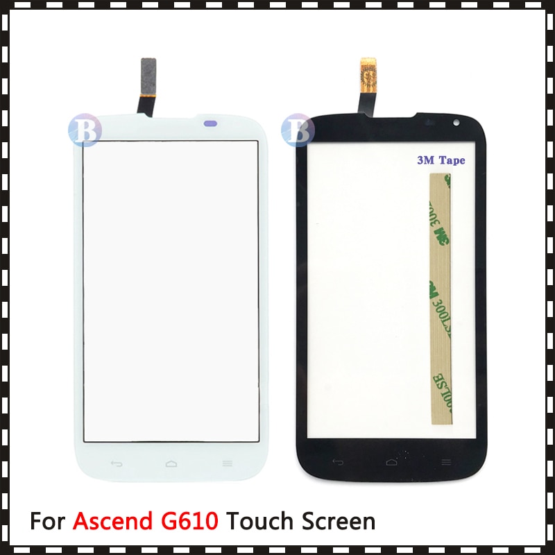 5.0 "Voor Huawei Ascend G610 C8815 Touch Screen Digitizer Sensor Outer Glas Lens Panel Zwart Wit