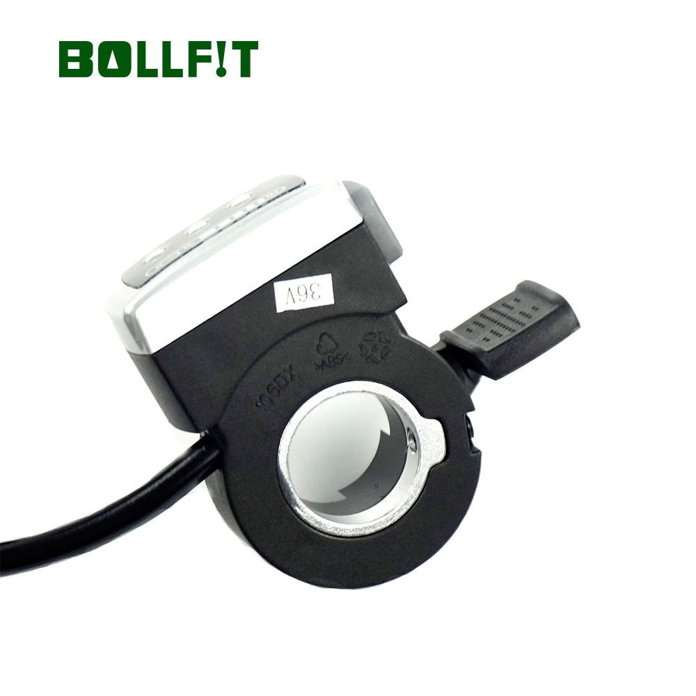 BOLLFIT Ebike Speed Throttle 6 Wires E-Bike Thumb Throttle 36V 48V with Power Switch For Electric Bicycle Conversion Kit