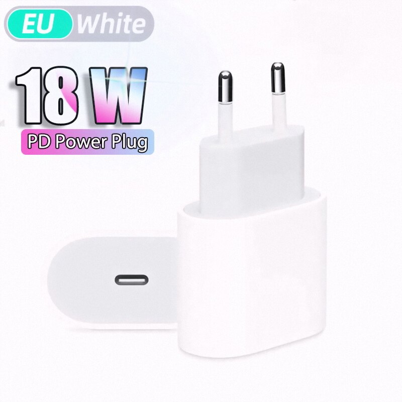 20W 18W Pd Usb C Lader Voor Iphone 12 Pro Max 11 Xs Xr Fast Charger Type C qc 3.0 Op Ipad Quick Opladen Tablet Apple Plug: 18W EU Plug