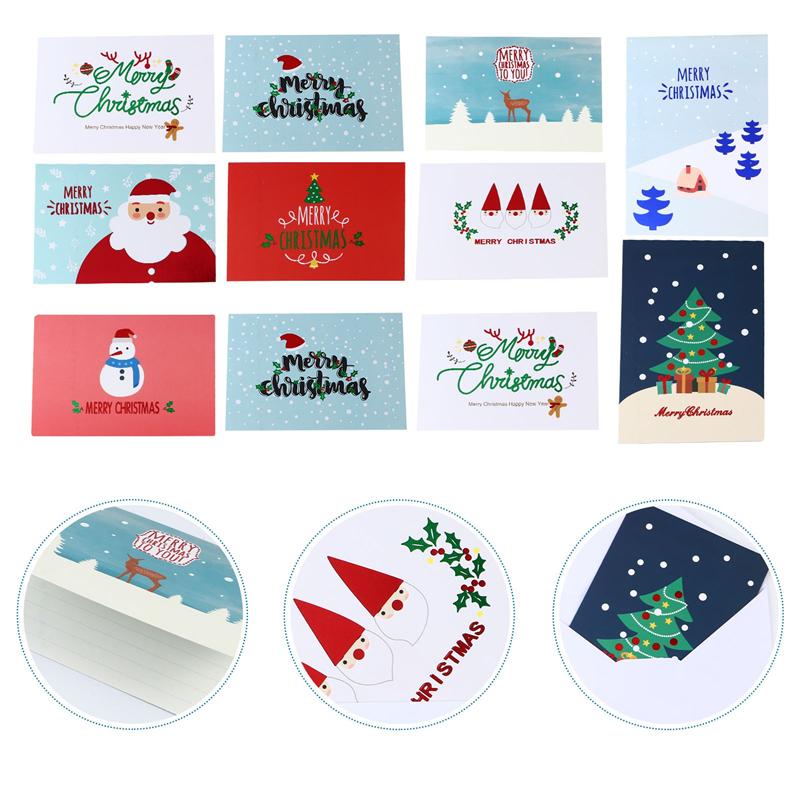 18Pcs Merry Christmas Greeting Cards Paper Cards Year Cards Year Party Cards Cards