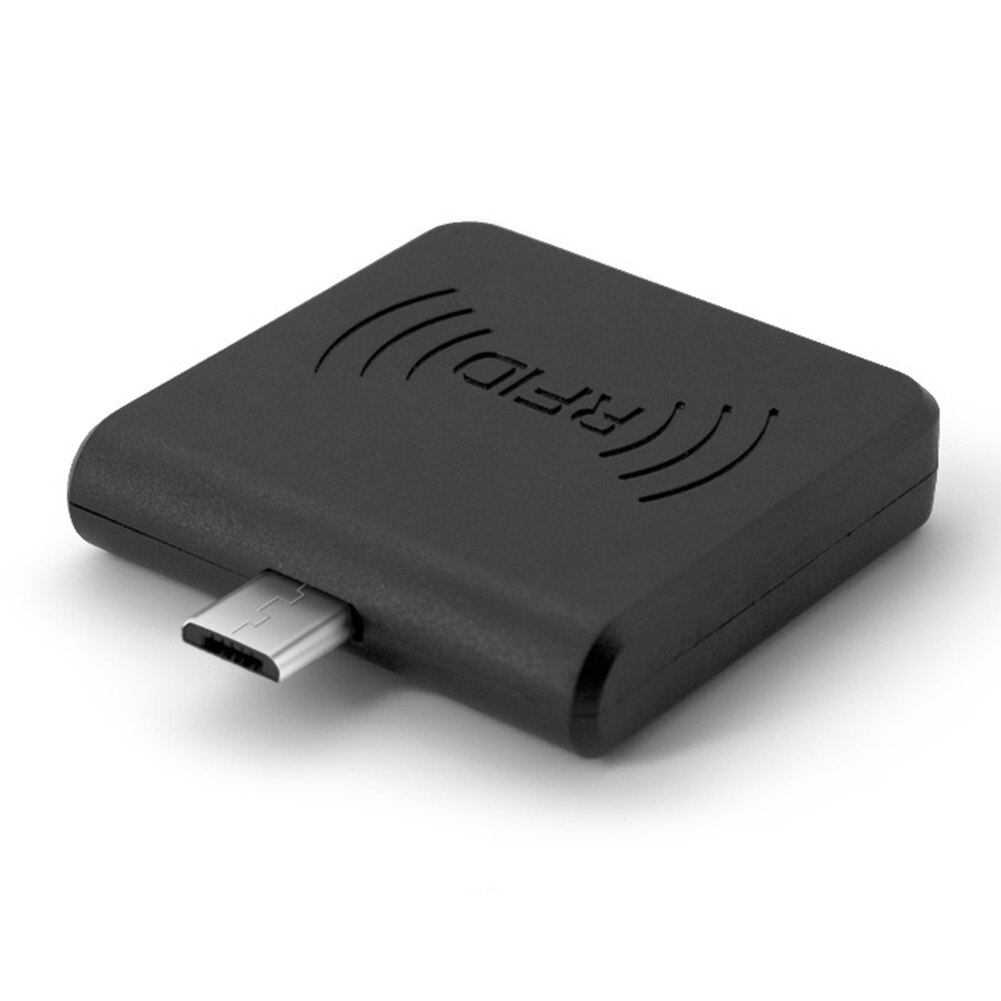 Bærbar micro usb-interface nfc ic-kort mini rfid-læser til android-mobiltelefon: Sort