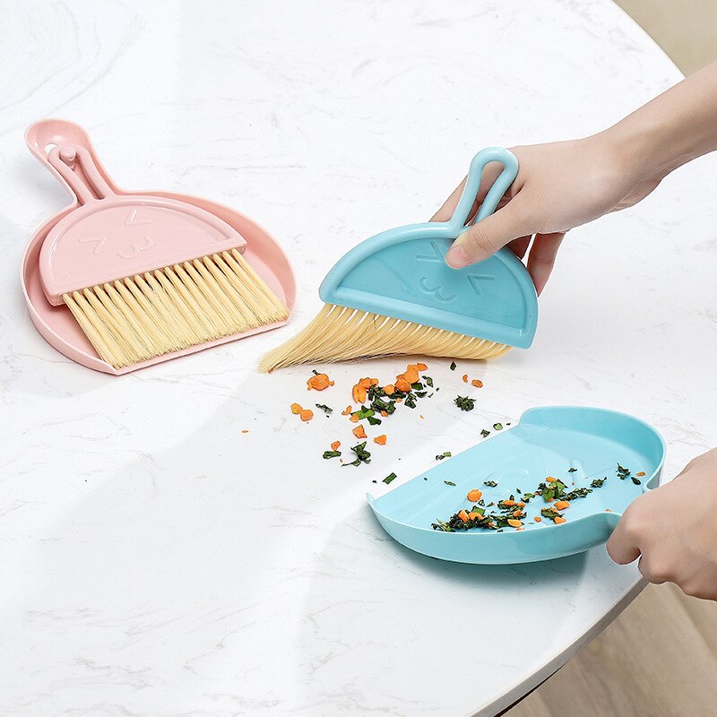 Mini cepillo para barrer y limpiar, juego de escobas pequeñas, Herramientas de limpieza de Mesa para el hogar y la Oficina, cacerola portátil, conjunto de paneles