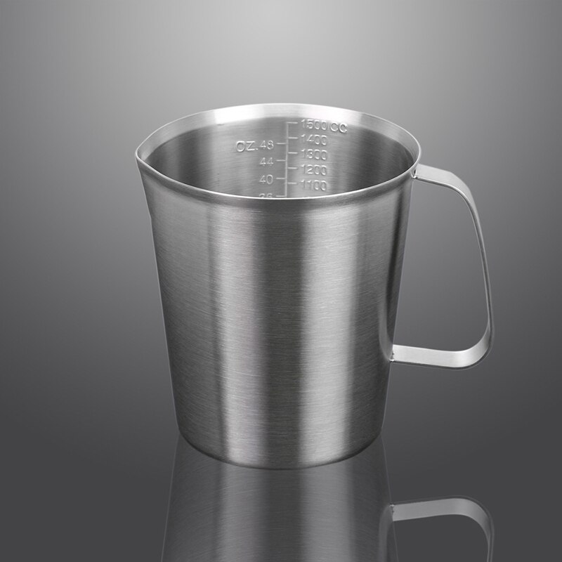 Measuring Cup Pitcher with Marking 304 Stainless Steel, Perfect for Milk Froth Latte Art