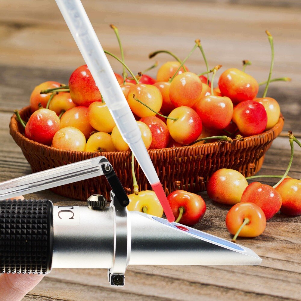 0-32% Brix Refractometer ATC High-Concentrated Sugar Solution Content Test Tool 0.2% Division, Homebrew Tester Meter