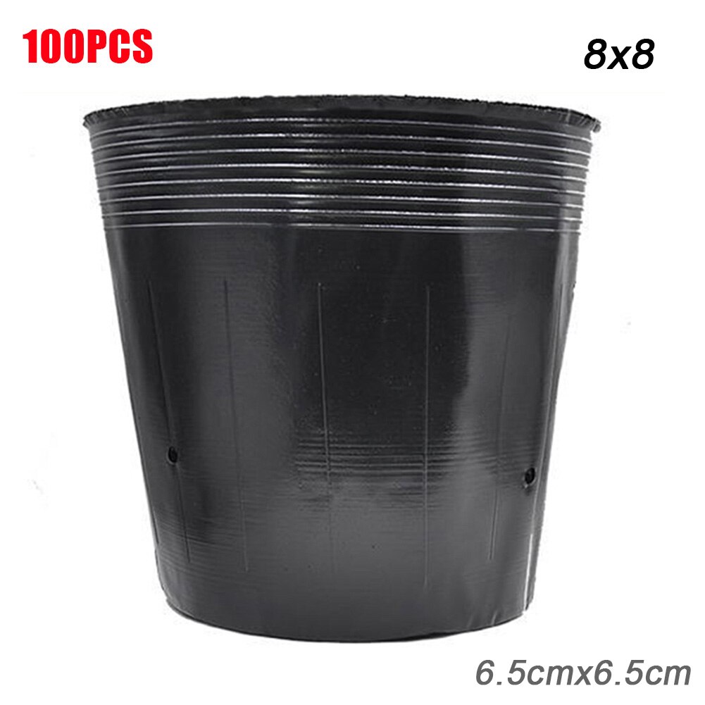 50/100pcs Plastic Seedlings Starter Pot Plants Nursery Pots for Germination Seedling plastic thickened 50/100pcs durable: 6.5X6.5 100pcs
