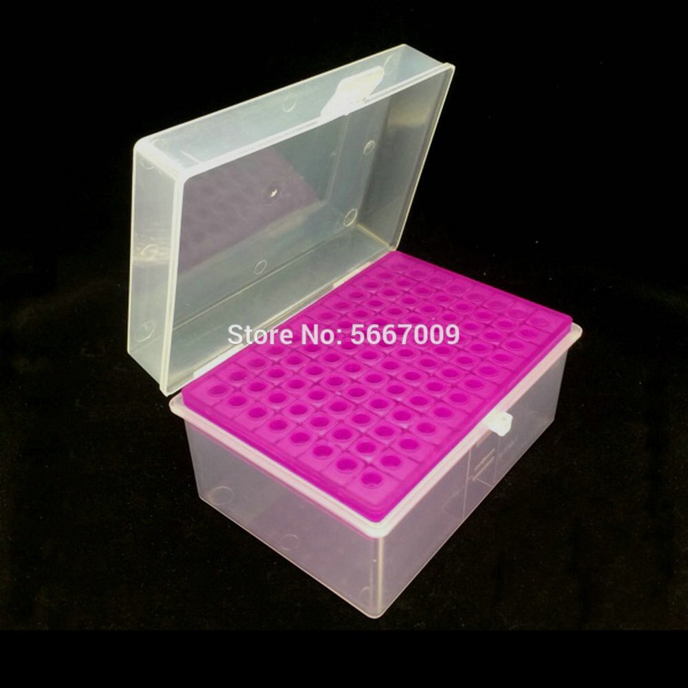2pcs/lot Lab Plastic 300ul 96holes PP Tip Holder Pipette Storage Box Laboratory supplies
