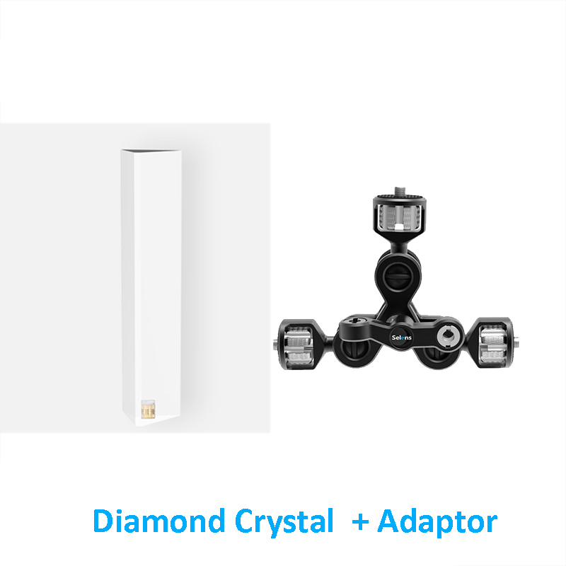 Photography Prism with 1/4'' Crystal Ball Optical Glass Magic Photo Ball Glow Effect Decorative Photography Studio Accessories: Diamond Adaptor