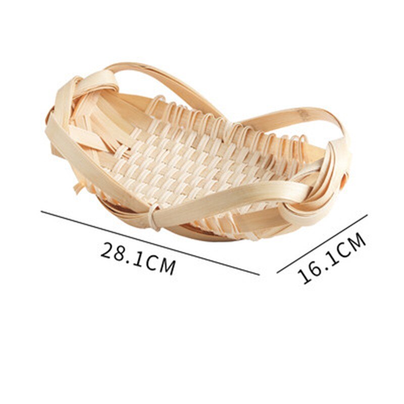 Geweven Producten Handgemaakte Bamboe Mand Boerderij Servies Sashimi Plaat Decoratie Japanse Bamboe Bento Sushi Zeevruchten Boot: 4