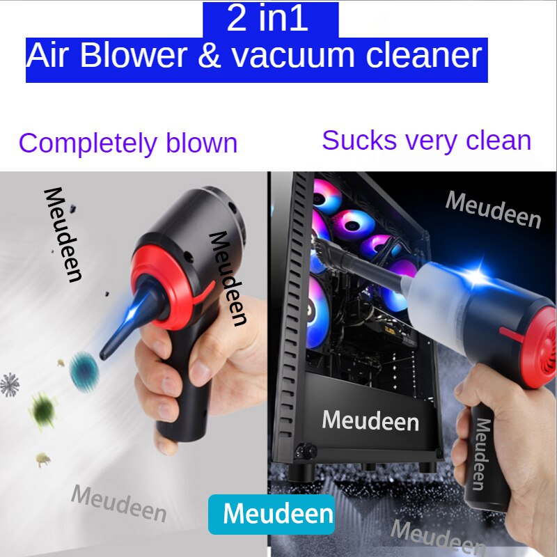 Wireless Air Blower Computer Cleaner Dust,Replaces Compressed Air Can Electric Air Blowing Gun for PC Laptop Keyboard Cleaning: 2in1 4000mAh