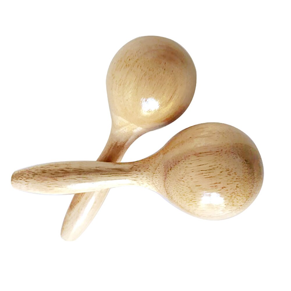 1Pcs Wooden Orff Musical Percussion Instrument Children Maraca Rattle Tool Toys Intelligence Developmental Toys for Toddle