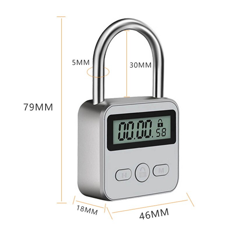 Cadenas électronique Intelligent en métal avec minuterie, Recharge USB, Anti-dépendance, mauvaises habitudes, sac de voyage, serrure intelligente