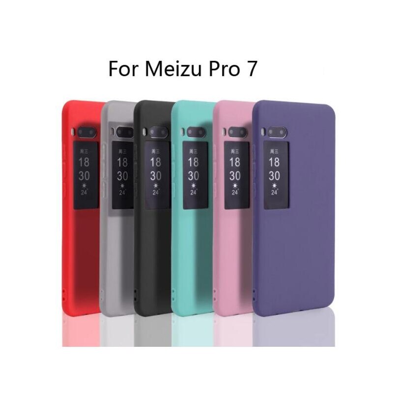 Case For Meizu Pro 7 Silicone TPU Cover case for Meizu Pro7 Pro 7 Ctystal Clear And Matte Solid colors Soft case