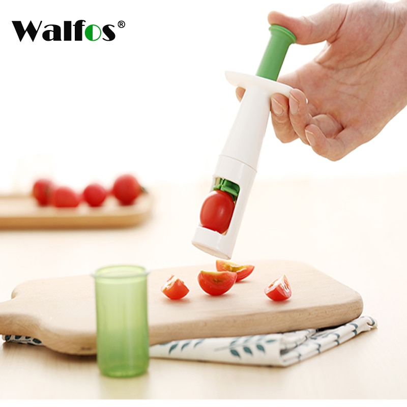 Walfos multifunktionel drue skiver grøntsag frugt skiver kirsebær tomat frugt grøntsagsskærer køkken gadgets værktøj