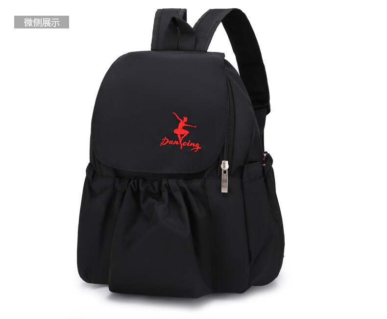 Kind tanzen Ballettröckchen Tasche für Mädchen Ballett tanzen Tasche für Mädchen Ballett Tanzen Klasse Taschen freundlicher Ballerina Schule Rucksack Kind Schulranzen: Schwarz