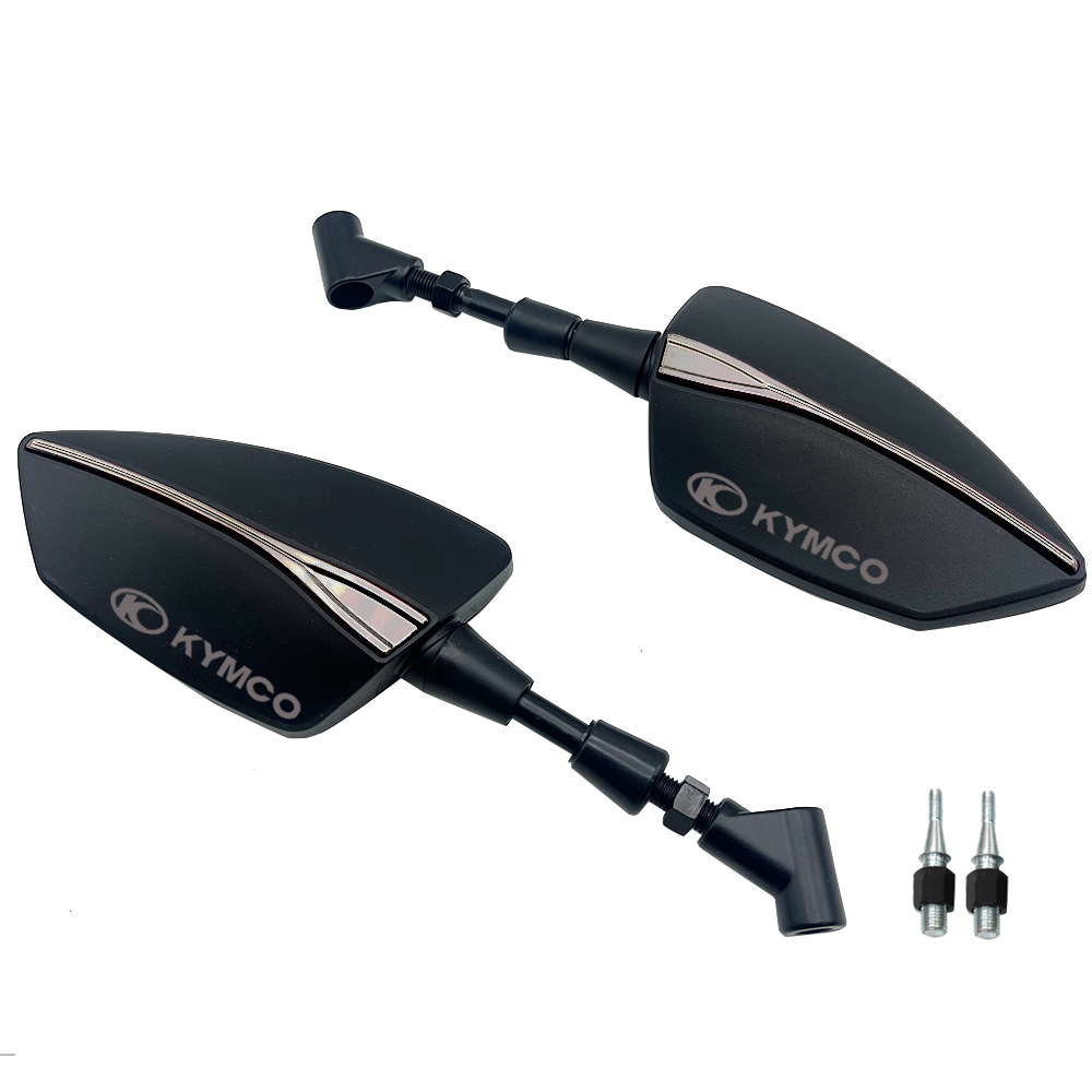 Espejo retrovisor lateral para motocicleta, retrovisores de ajuste izquierdo y derecho para KYMCO Xciting 250, 300, 400, AK550, AK 550, -: Plata