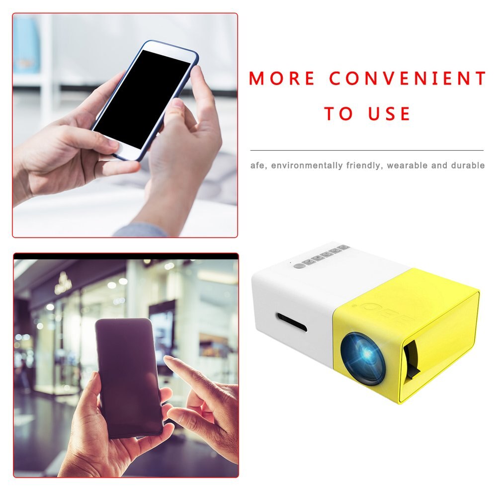 Mini Micro Projector Entertainment Portable Home LED Mobile Phone Projector Exquisite And Realistic Picture
