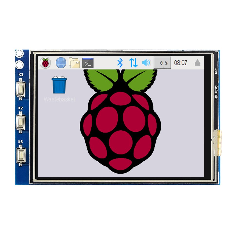 3.2inch Resistive Touch Display for Raspberry Pi 4B 3B+ 3A+ Zero, 320×240 125MHz High-Speed SPI Interface