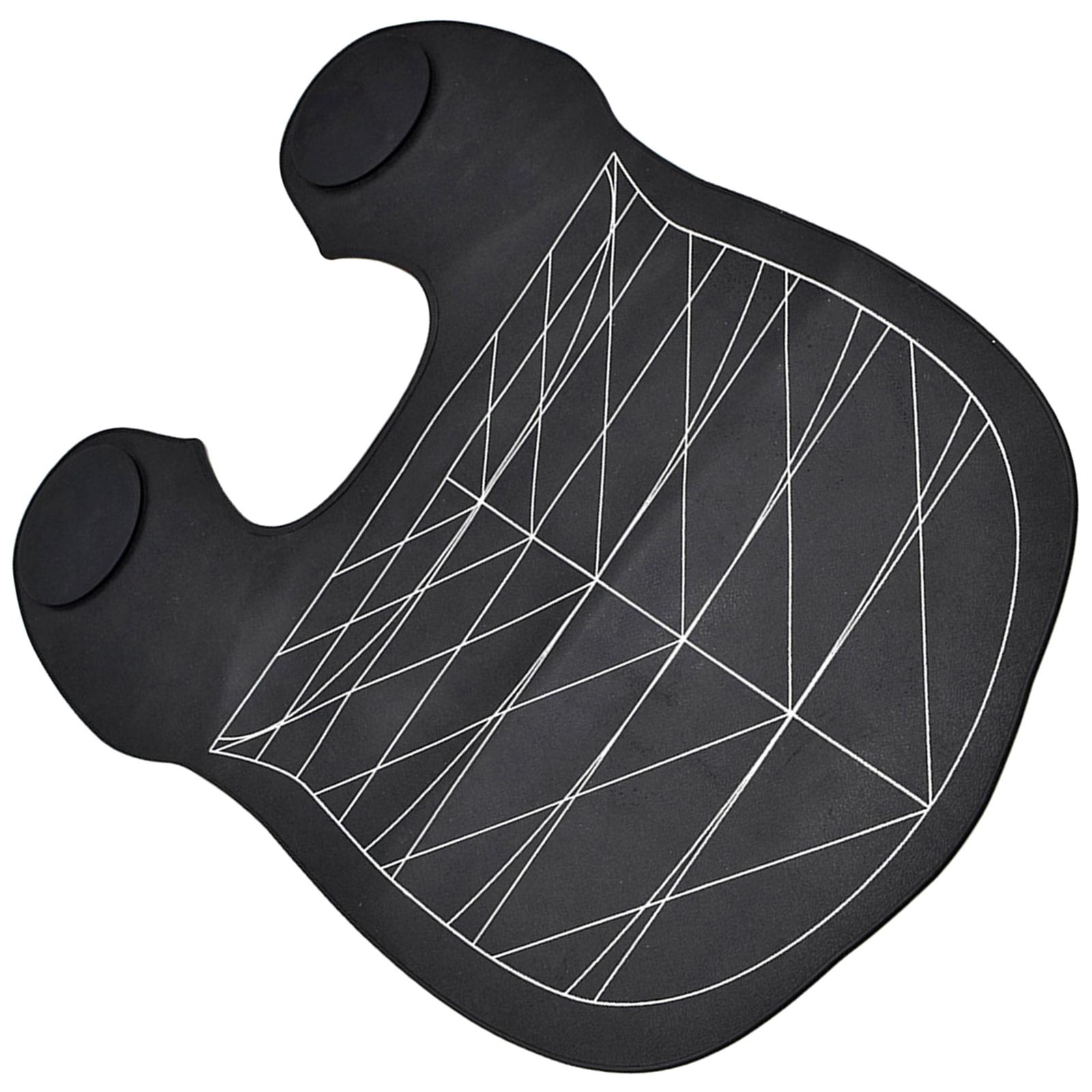 Rubber Salon Barber Cape Salon Hair Dyeing Shawl Short Hair Cutting Cape for Barbershop Shampoo Protection Cutting Collar Black