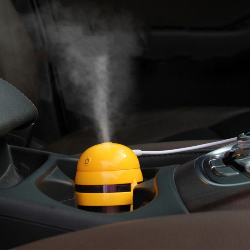 Bonito Mini Bee Shaped Usb Portátil Carro Carro Para Casa Grande Capacidade Umidificador com Luz