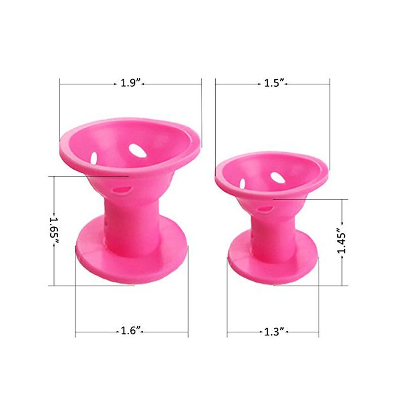 Rulos mágicos de silicona para el cuidado del cabello, rizador de goma suave, sin calor, sin Clip, herramienta de estilismo, cuidado para dormir: 2pcs pink