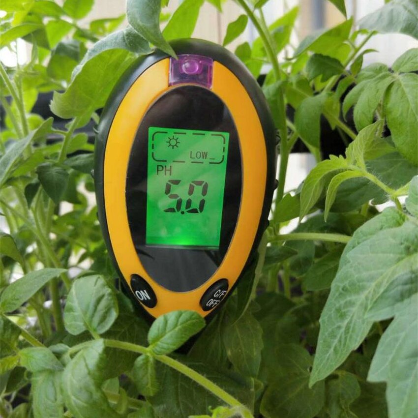 4 in 1 Soil Ph Meter Soil Tester For Gardening Plant,PH Moisture Meter Temperature Sunlight Intensity Acidity Alkali Measurement